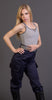 Ladies High Waist Blue Military Style Cargos - Top Rank Vintage