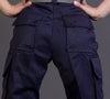 Ladies High Waist Blue Military Style Cargos - Top Rank Vintage