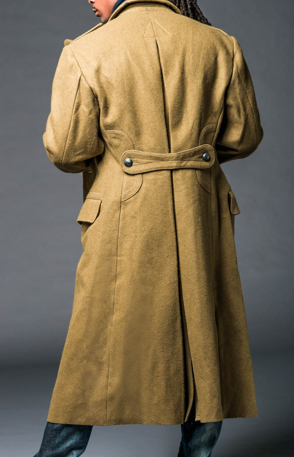 Military style wool coat best sale