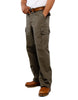 Army Green Classic Cargo Pants with side flap pockets.
