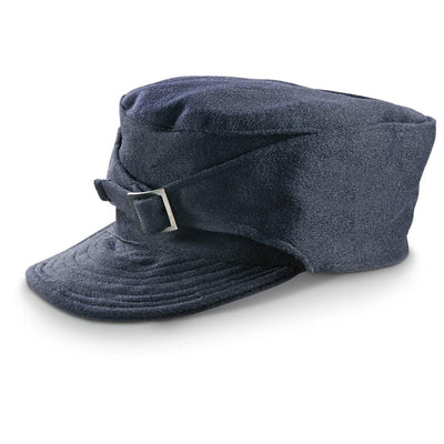 Post WWII M43 Style Navy Blue Wool Winter Hat - Top Rank Vintage