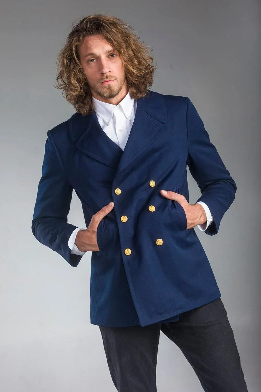 Gabardine Reefer Peacoat Vintage US Style Fashion – Top Rank Vintage