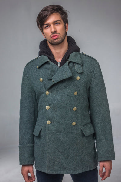 Post WWII Army Wool Grey Blue Overcoat