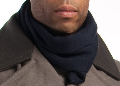 German Blue Wool Scarf - Top Rank Vintage