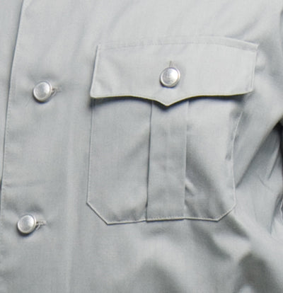 Gray Cropped Button-up Shirt - Top Rank Vintage