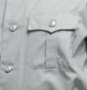 Gray Cropped Button-up Shirt - Top Rank Vintage