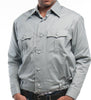 Gray Cropped Button-up Shirt