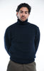 Navy  Wool Turtle Neck Sweater - Top Rank Vintage