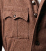 Brown Wool Military Style Jacket / Blazer - Top Rank Vintage