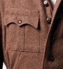 Brown Wool Military Style Jacket / Blazer
