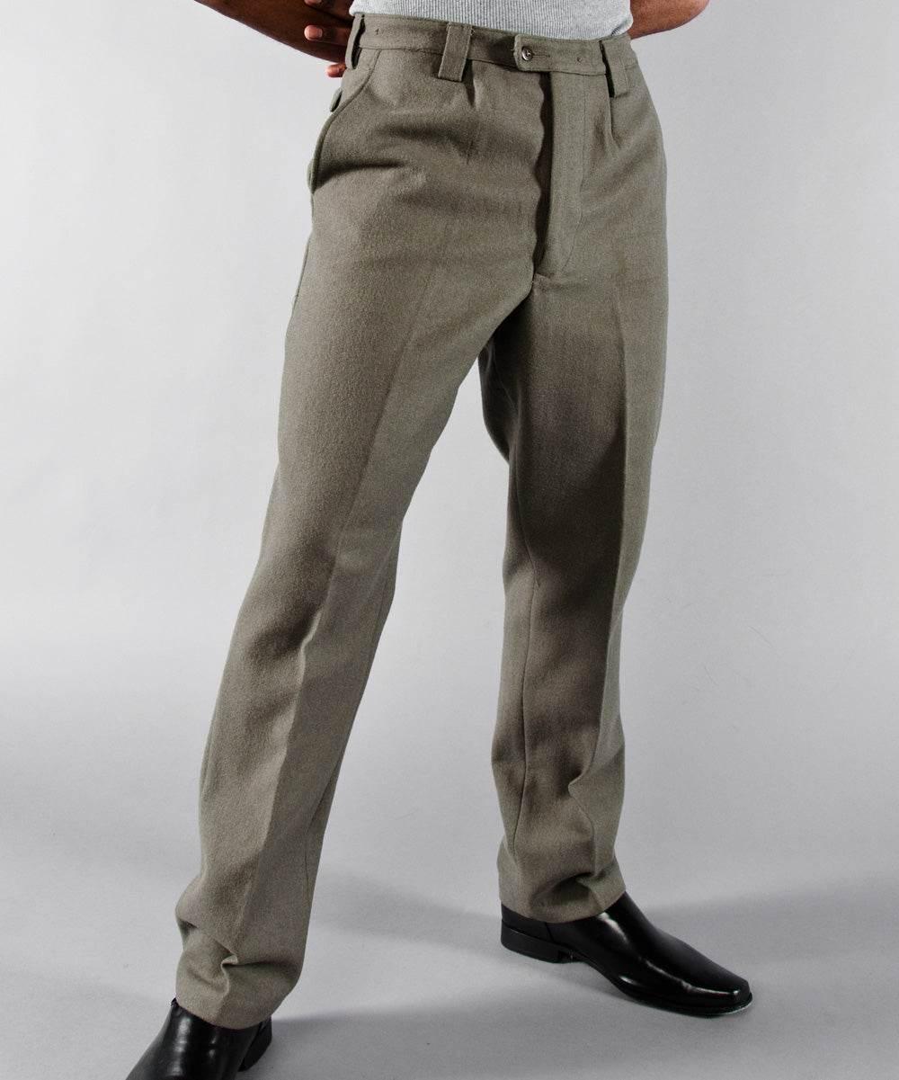 1980s DDR NVA (National Volks Army) East German Army Military Grade Gray Wool Pants