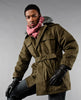 Olive Drab Hooded Parka w/Belt - Top Rank Vintage