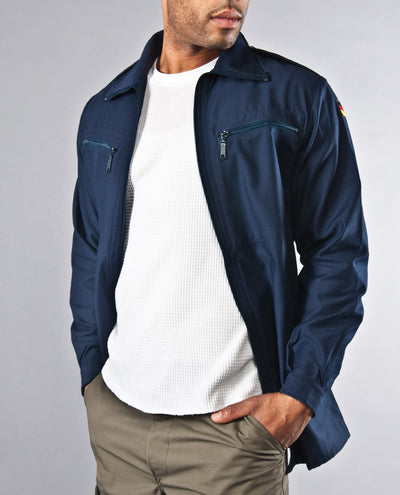 Navy Deck Zip-up Jacket